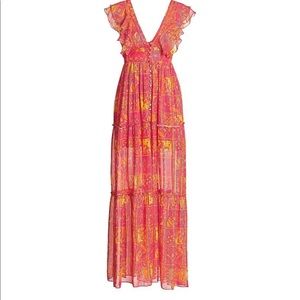 HEMANT & NANDITA Coastal Printed Maxi Dress XS